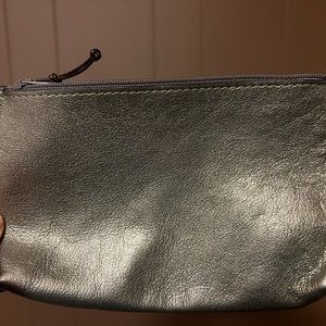 Metallic Puter B May zippered pouch